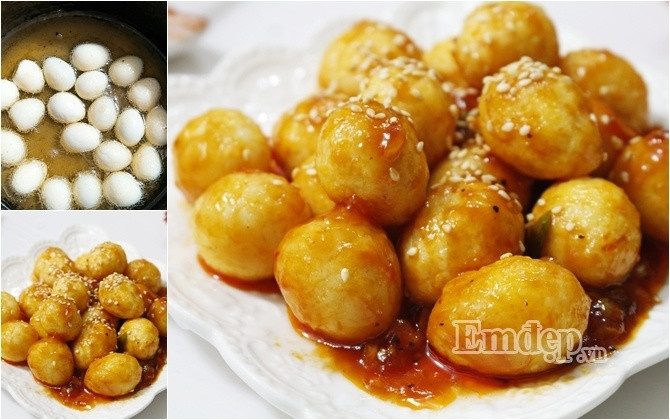 10 phut lam trung cut sot chua ngot don gian ngon com