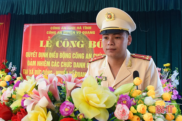 Huyện miền núi Vũ Quang điều công an chính quy về làm công an xã