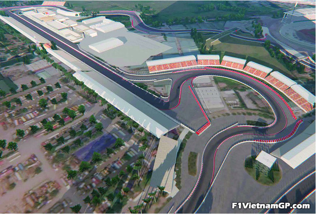 Phối cảnh 3D đường đua công thức 1 Việt Nam - Grand Prix