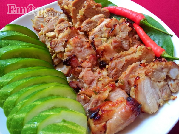 thit ba chi nuong la chanh thom ngon chi nhin thoi da day da keu gao