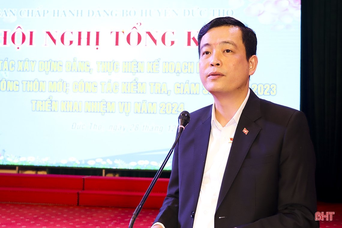 Đức Thọ tập trung huy động nguồn lực hoàn thành xây dựng huyện NTM nâng cao