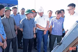 Bí thư Tỉnh ủy Nguyễn Duy Lâm kiểm tra tiến độ thực hiện các công trình ở Hà Tĩnh