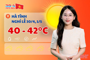 Thời tiết Hà Tĩnh dịp lễ 30/4: Nắng nóng gay gắt, có nơi hơn 42°C