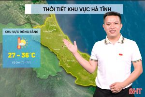 Thời tiết Hà Tĩnh hôm nay 28/5: Nhiều nơi nắng nóng gay gắt, Hương Khê trên 38°C