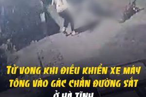 Tử vong khi điều khiển xe máy tông vào gác chắn đường sắt ở Hà Tĩnh
