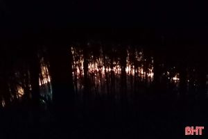 Cháy rừng trong đêm, hàng trăm người nỗ lực dập lửa
