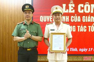 Điều động, bổ nhiệm 3 trưởng công an cấp huyện của Hà Tĩnh