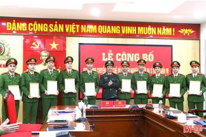 Công an Hà Tĩnh chuyển chế độ chuyên nghiệp cho 20 chiến sĩ nghĩa vụ