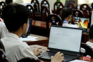 Học sinh Nghi Xuân, Hương Sơn thi tài tin học trẻ 