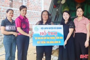 Hỗ trợ hội viên phụ nữ nghèo ở Vũ Quang xây nhà ở
