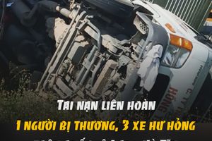 Tai nạn liên hoàn khiến 1 người bị thương, 3 xe hư hỏng trên quốc lộ 1 qua Hà Tĩnh