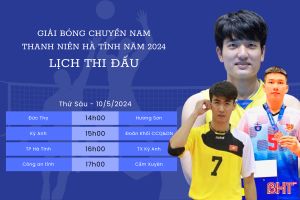 Lịch thi đấu Giải Bóng chuyền nam thanh niên Hà Tĩnh 2024