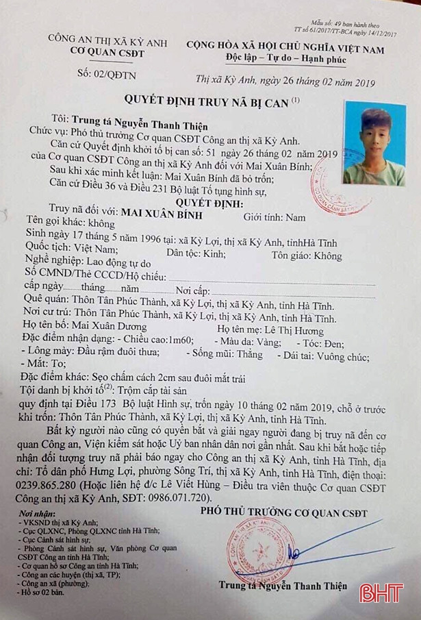 Bắt tên trộm trong Formosa Hà Tĩnh sau hơn 8 tháng trốn nã ở miền Nam