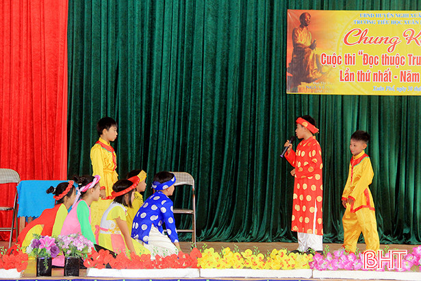 Thí sinh “nhí” ở Xuân Phổ thi chung kết “Đọc thuộc Truyện Kiều