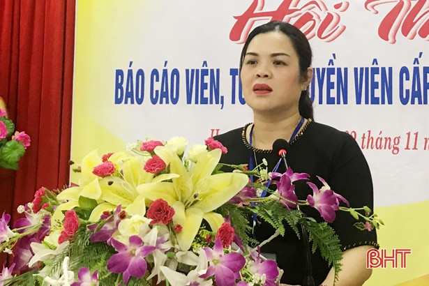 35 thí sinh sôi nổi tham gia Hội thi báo cáo viên phụ nữ Hương Khê