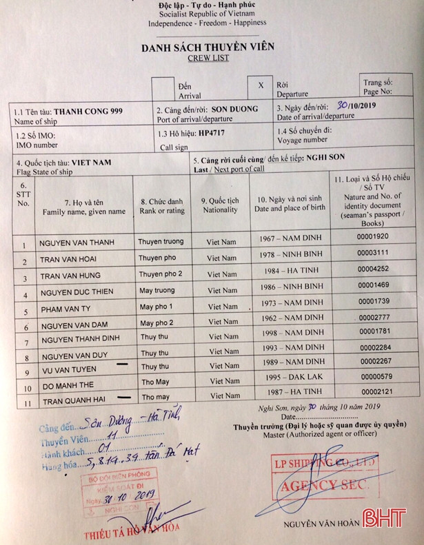 Cứu sống 12 người trên tàu Thành Công 999 bị chìm ở vùng biển Hà Tĩnh