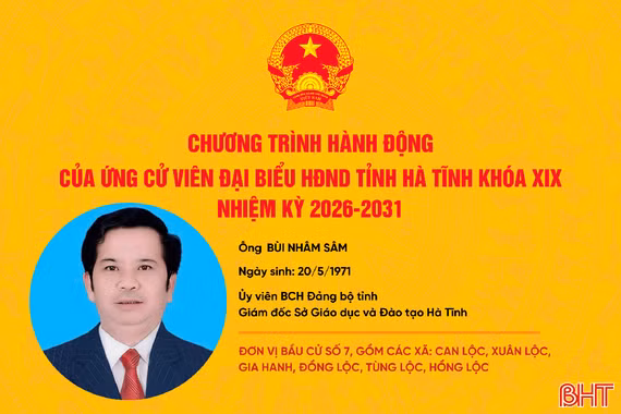 Chương trình hành động của ứng cử viên đại biểu HĐND tỉnh khoá XIX Bùi Nhân Sâm