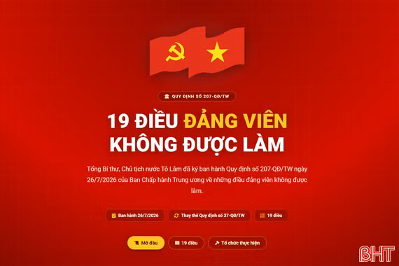 [Infographic] 19 điều Đảng viên không được làm