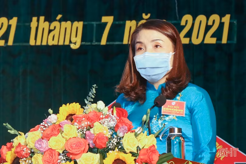 Đại hội Đại biểu phụ nữ huyện Can Lộc bầu 29 ủy viên Ban Chấp hành nhiệm kỳ 2021 - 2026