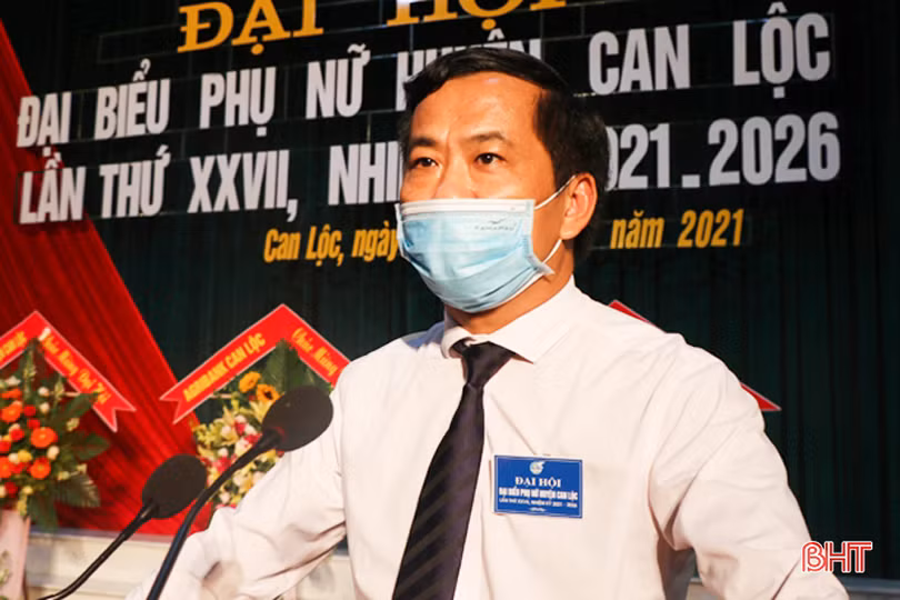 Đại hội Đại biểu phụ nữ huyện Can Lộc bầu 29 ủy viên Ban Chấp hành nhiệm kỳ 2021 - 2026