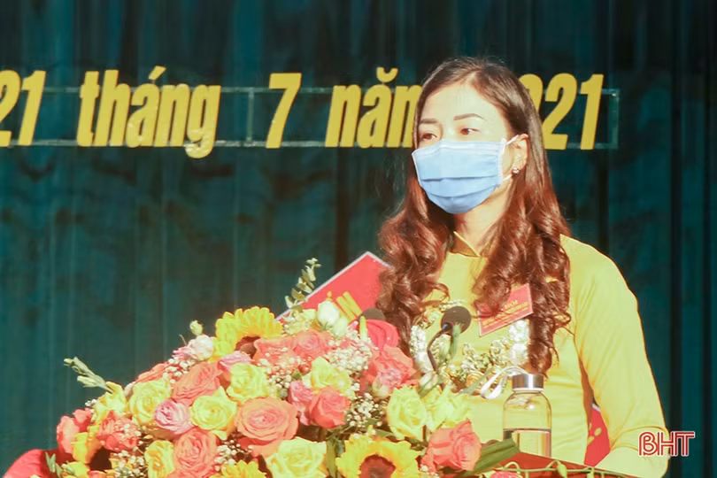 Đại hội Đại biểu phụ nữ huyện Can Lộc bầu 29 ủy viên Ban Chấp hành nhiệm kỳ 2021 - 2026