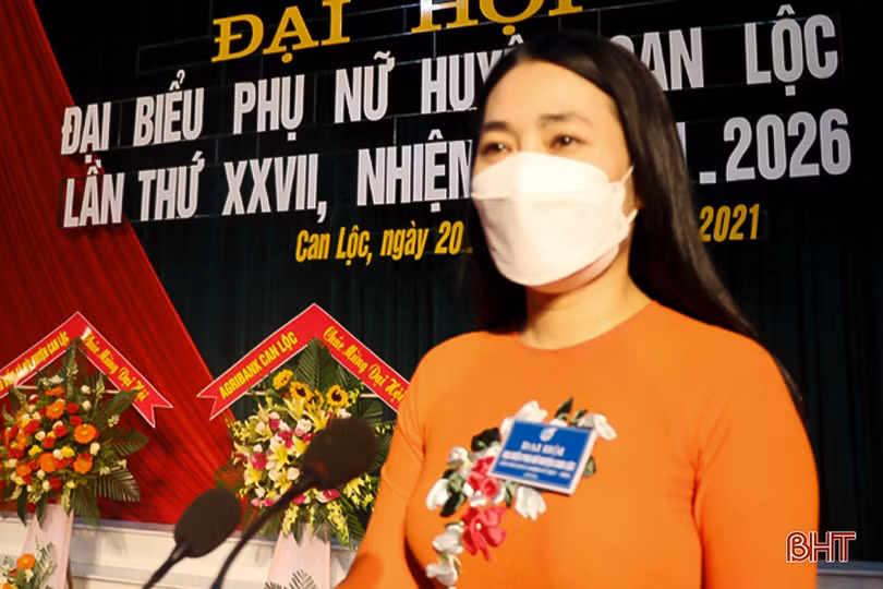Đại hội Đại biểu phụ nữ huyện Can Lộc bầu 29 ủy viên Ban Chấp hành nhiệm kỳ 2021 - 2026