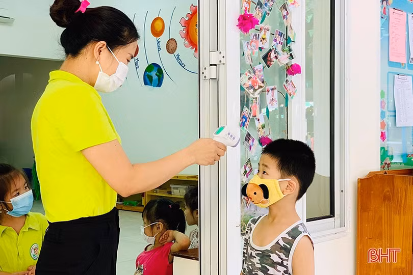 Các trường mầm non tư thục Hà Tĩnh phòng dịch kỹ lưỡng, đón học sinh quay trở lại