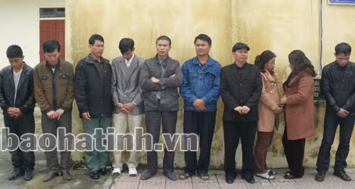 Các đối tượng trong vụ đánh bạc