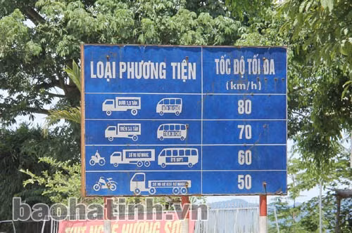 Tốc độ tối đa của các loại phương tiện khi vào khu vực nội đô là 80, 70, 60, 50 km/h