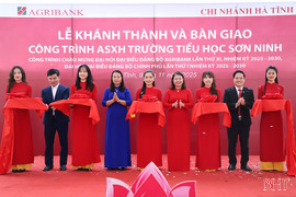 Agribank Chi nhánh Hà Tĩnh bàn giao công trình trường học 7,5 tỷ đồng 