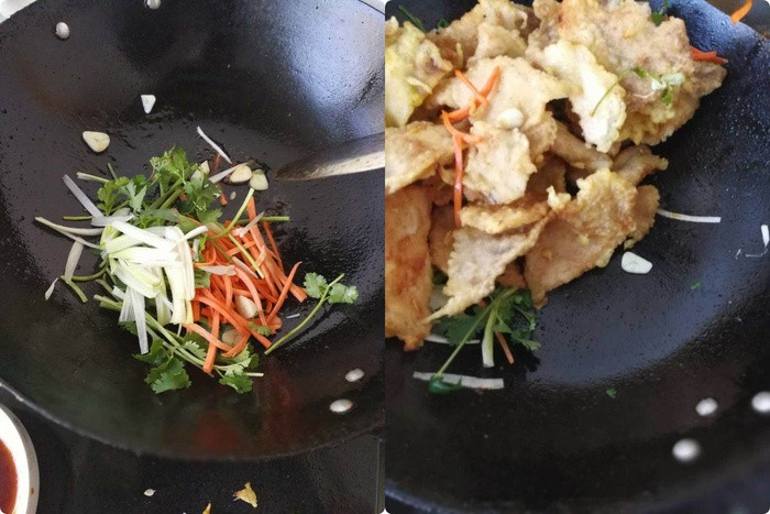 thit chien gion xao rau cu gian di ma troi com vo cung