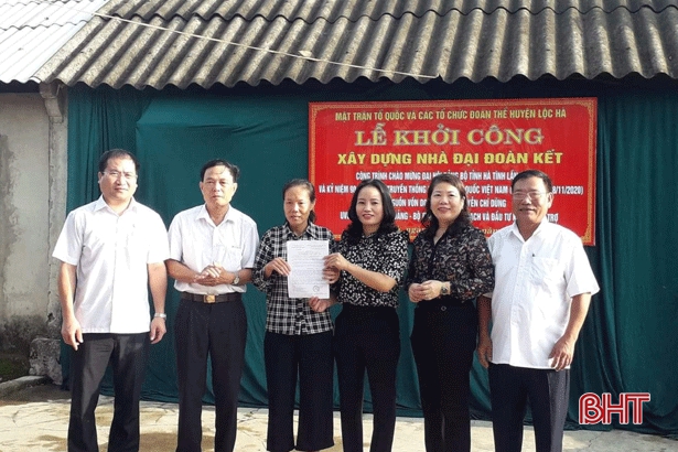 Xây dựng 50 ngôi nhà đại đoàn kết cho người nghèo Lộc Hà