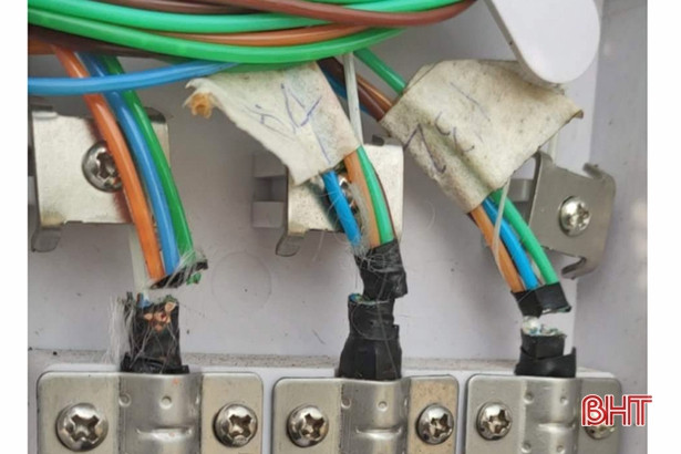 Cáp viễn thông của FPT ở Lộc Hà bị phá hoại