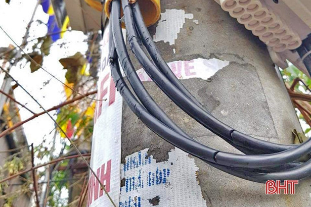 Cáp viễn thông của FPT ở Lộc Hà bị phá hoại