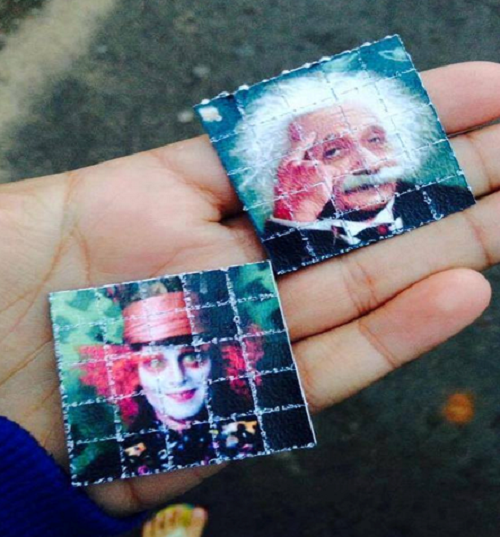 Ma túy ngụy trang trong những tờ tem giấy nhiều màu sắc được bán trước một số trường học. Ảnh: T.H. tem giay ma tuy kieu moi huy hoai gioi tre ra sao