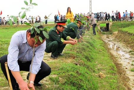 Đông đảo CBCNV cấp huyện và người dân xã Phù Việt đồng loạt ra quân trồng cây…