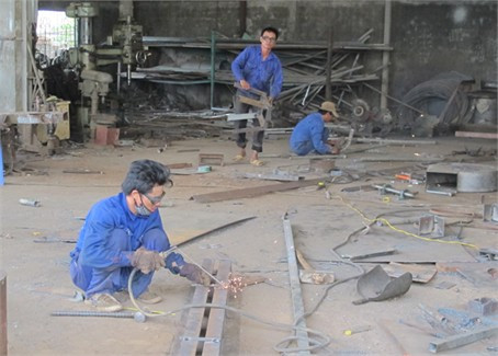 Xưởng cơ khí của Công ty CP Thương mại và dịch vụ Xuân Hồng (Kỳ Anh)