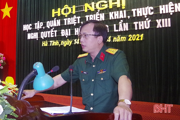 Đảng ủy Quân sự Hà Tĩnh học tập, quán triệt Nghị quyết Đại hội XIII của Đảng