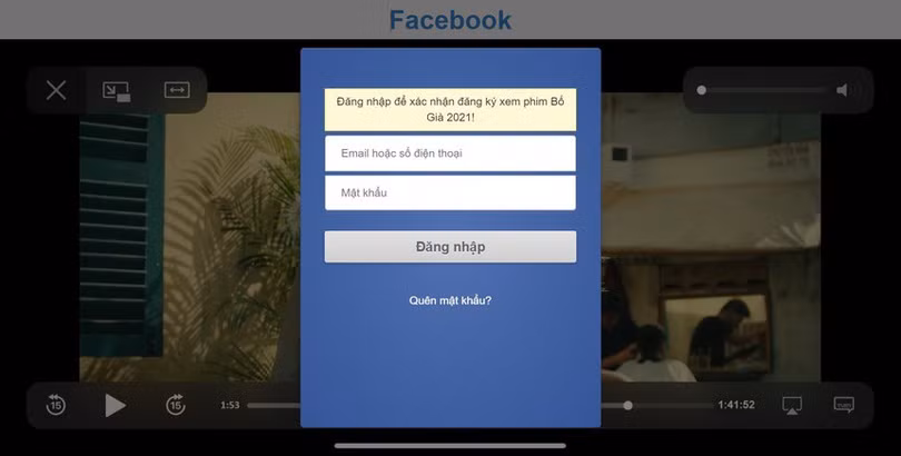 Cẩn thận mất Facebook vì ham “xem chùa” phim “Bố già”