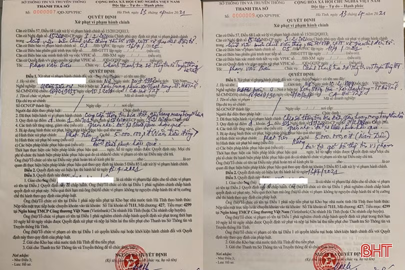 Bị phạt vì viết, chia sẻ sai sự thật về bắt cóc trẻ em trên địa bàn TP Hà Tĩnh