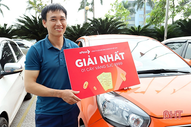 Khách hàng Hà Tĩnh trúng vàng khi sử dụng dịch vụ thu phí tự động ePass