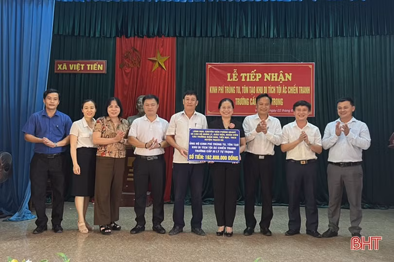 Quyên góp hơn 162 triệu đồng tôn tạo Khu di tích tội ác chiến tranh Trường cấp III Lý Tự Trọng