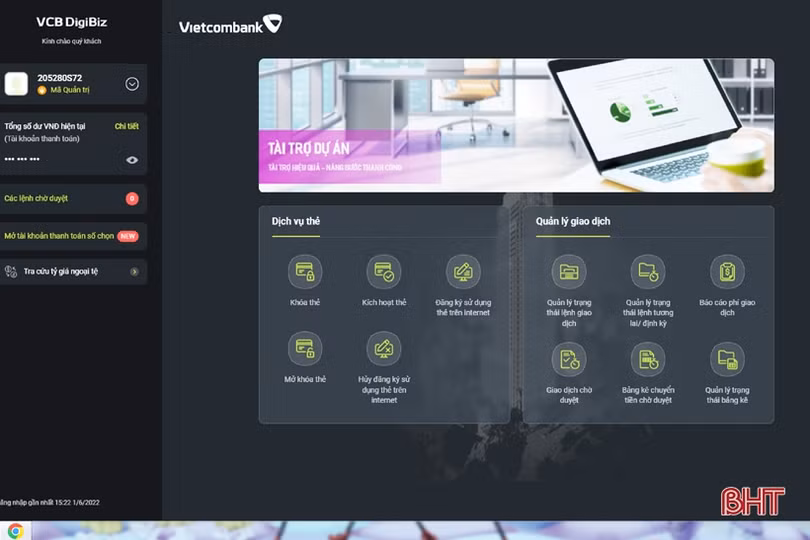 Doanh nghiệp Hà Tĩnh trải nghiệm ngân hàng số Vietcombank