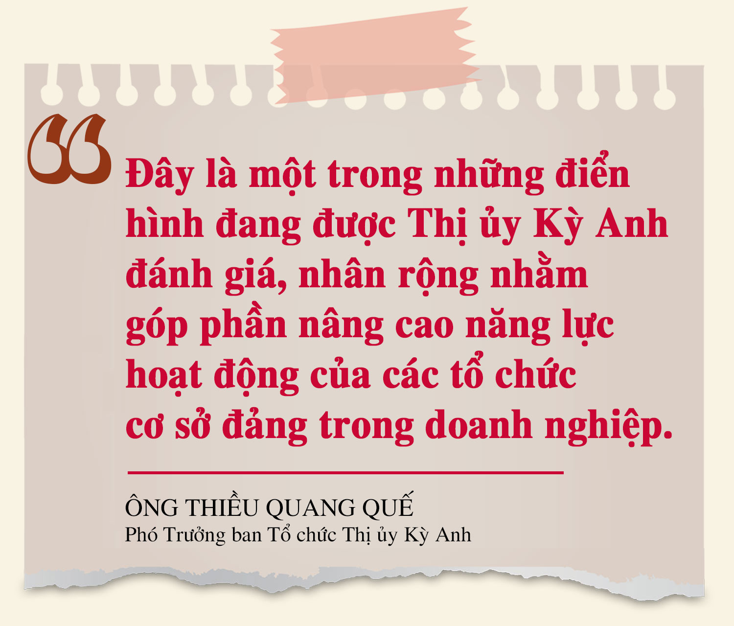 Những sáng kiến đặc biệt trong công tác Đảng của một doanh nghiệp ở Hà Tĩnh