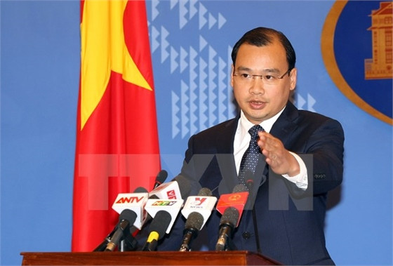 Người Phát ngôn Bộ Ngoại giao Lê Hải Bình. (Ảnh: Phạm Kiên/TTXVN)