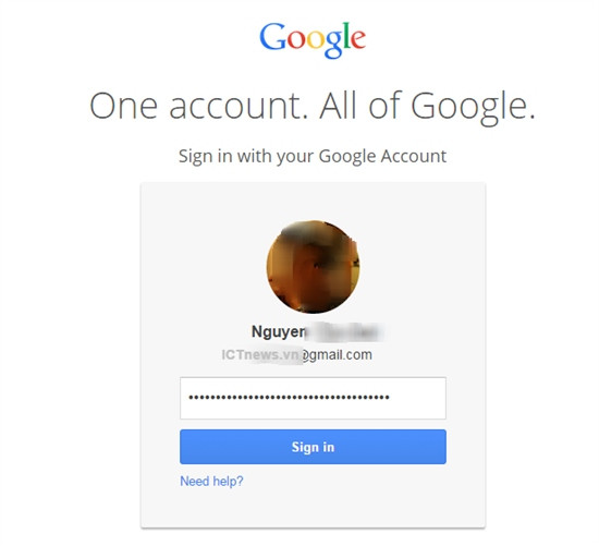 Đăng nhập tài khoản Google (trùng với tài khoản Google trên điện thoại)