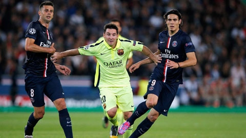 Những cầu thủ Nam Mỹ như Messi (giữa), Cavani, Motta... sẽ quyết định trận đấu đêm nay