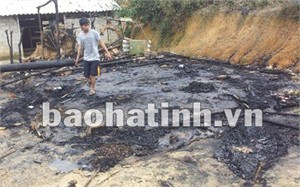 Ngôi nhà của anh Đức giờ chỉ còn là bãi đất trống