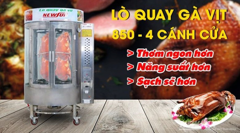 Lò quay vịt than gas dạng xoay 850 4 cánh Top 3 mẫu lò 2.jpg
