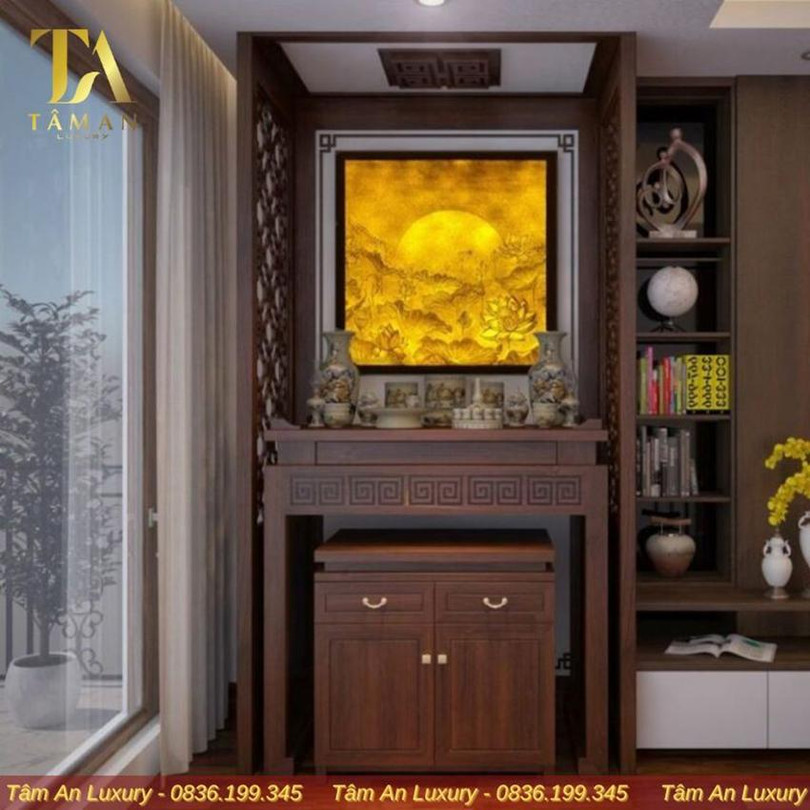 Mẫu bàn thờ đứng cho chung cư sang trọng, hiện đại tại Tâm An Luxury Top 5 mẫu bàn thờ 1.jpg